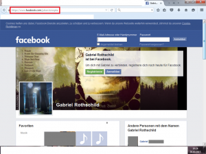 Bildzitat Screenshot Facebook Account "Gabriel Rothschild" i. e. Julian Konopka (= verantwortlicher Denkfunk-Redakteur)