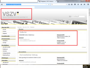Bildzitat Screenshot des Verbands südwestdeutscher Zeitungsverleger e. V.
