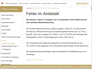 Ausschnitt aus Bildzitat Screenshot Webseite der Stadt Überlingen